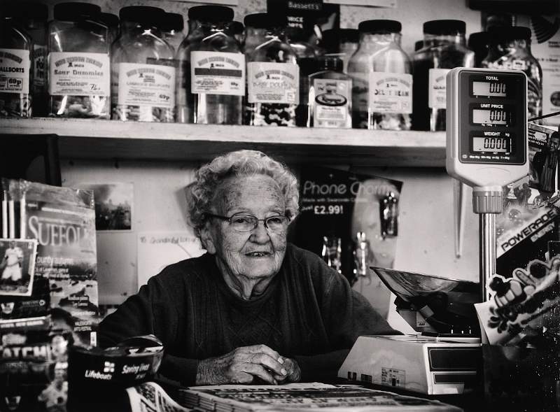 David Kelly - Mrs Hood at the Old Post Office.jpg